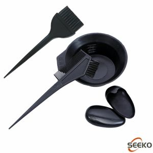 Seeko  Hairdressing Tools Brushes Bowl Combo Salon Hair Color Dye DIY Set Black