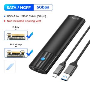 ORICO M.2 SSD Enclosure USB Type C NVMe 10Gbps PCIe SSD Box for M.2 NVMe NGFF SATA SSD Disk Tool Free M.2 SSD Case Built-in Heat Sink Hard Drive Enclosure
