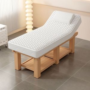 Beauty Massage Bed Solid Wood Latex Traditional Chinese Medicine Massage Tpy Specialized Body Beauty Salon Ear Pattern and Eyelash Beauty Spa Bed