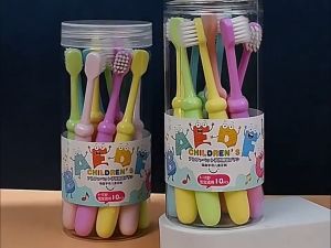 SweetCandi~Buy 1 Take 4 Baby Toothbrush 10pcs Oral Cleaning Tooth Brush For Kids Oral Cleaning Care