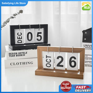 Wooden Calendar Nordic Simple Desk Calendar Page Calendar Multicolor Flipping Calendar Small Ornamen