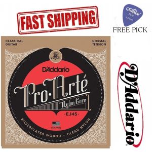 (FAST DELIVERY) DAddario Classical Nylon Strings Set EJ45 Pro-Arté Normal Tension Tali Gitar Akustik Nylon