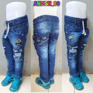 Celana panjang jeans anak laki usia 1 - 12 tahun / celana panjang anak cowok model bordiran kualitas premium