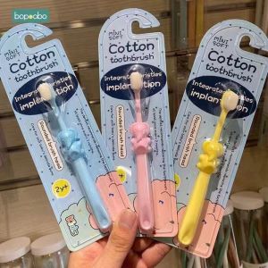 POTIKA แปรงสีฟันเด็กขนนุ่มมีที่แปรงลิ้น ฉลากอังกฤษ 10000 เส้นใย