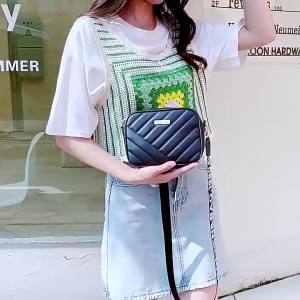 Womens Fashion Quilted Pattern Crossbody Bag Faux Leather Casual Shoulder Purse With Adjustable Strap