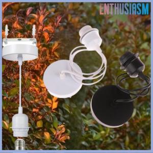 【Enthusiasm】🌟🌟【Hot Sale】🎈 1 Set Nordic Half Teeth Lampshade Base Vintage E27 Hanging Lamp Holders With 0.8 1 1.2 1.5M Cable Ceiling Lamp Holder Socket