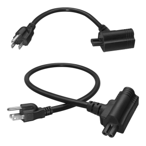 Nemas 5 15P Male to Nemas 5 15R Female and C7 Plugs Portable Power Cable 14AWG Copper Double Interfaces Electrical Cord