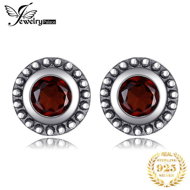 Garnet gemstone clearance earrings