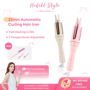 HODEKT 32MM Automatic Curling Iron Hair Curler 100M Negative Ion Plant Protein Coating Auto Hair Waver Professional Salon Grade Hair