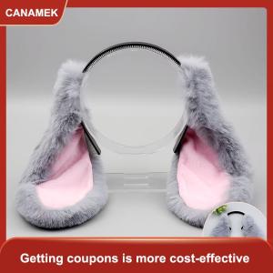 【CANAMEK】 Dễ Thương Bunny Tai Headband Sang Trọng Thỏ Tóc Hoop Mũ Nón Cosplay Trang Phục Phụ Kiện Tóc Cho Người Lớn Đảng