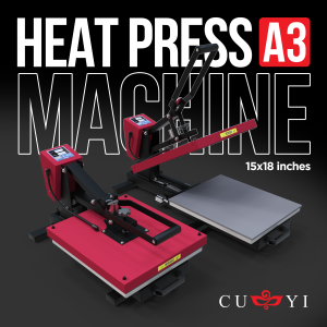 Print Digital Auto-open CUYI Heat Press Machine A3 Size 15x18inches