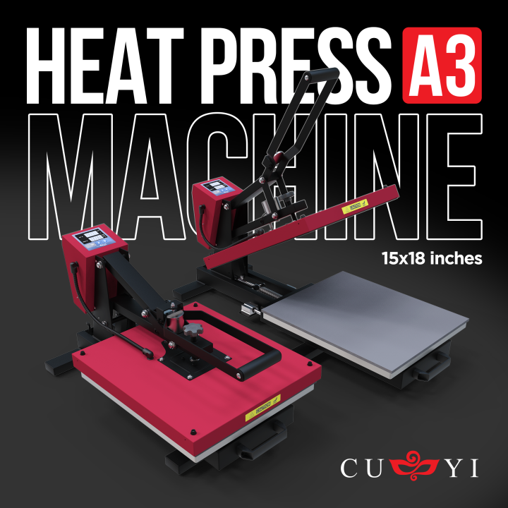 Auto-open CUYI Heat Press Machine A3 Size 15x18inches Drawer Type ...