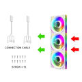 Bộ Kit 3 Quạt Tản Nhiệt Jungle Leopard V2 Interstellar Led ARGB (Ghép Nối Không Dây) - Kèm 2 Dây Kết Nối. 