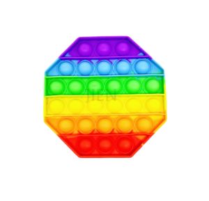 Mainan Pop It Silikon Berwarna-warni Pop It Fidget Toy Silicone Fidget Toys Rainbow Colours Push Pop It Pop It