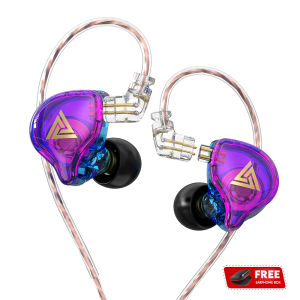 QKZ-AK6 Plus In Ear Wired Earphones 1 Dynamic HIFI Bass Earbuds Monitor Headphones Sport Noise Cancelling Detachable Headset