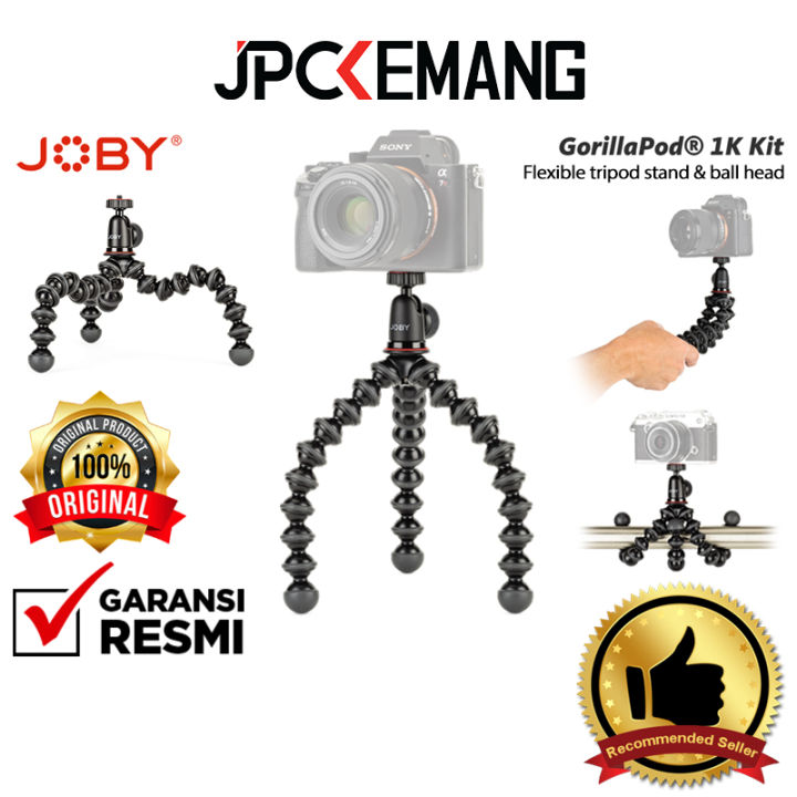 Joby GorillaPod 1K kit with Ballhead Flexible Tripod Kamera Joby Gorilla Pod JPC KEMANG ORIGINAL