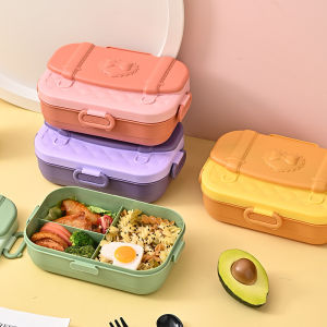 LUNCH BOX 4 SEKAT 22063 KOTAK BEKAL SEKOLAH KARAKTER LUCU FREE SENDOK GARPU SUMPIT 22063