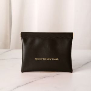 MACRAMEX Portable Lipstick Makeup Bag Simple Mini Cosmetic Organizer Pouch Fashion PU Jewelry Handbag Women Girls