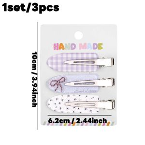 3pcs Korean Cute Seamless Hair Clip Set / Sweet Heart Rhinestone Side Bangs Hairpins / INS Candy Color Bangs Hair Clips / Makeup Hair Accessories Tools