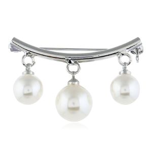 GAI39 Womens Accessories Anti Slip Korean Jewelry Enamel Pin Wearing Cardigan Simulated Pearl Brooch