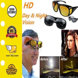✅1 Box Isi 2 Kacamata HD Vision Anti Silau UV Berkendara Mobil Motor Siang Malam