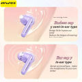 Awei T90 Earphones Wireless Bluetooth V5.3 Low Latency ENC Call Noise Reduction in-ear Headphones HiFi Sound Semi in ear Bluetooth Earphones with Mic IPX6 WaterProof Sports Earbuds Wireless Headset Gaming. 
