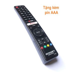 Remote Dùng Cho TV SHARP Điều Khiển Tivi Nhận Giọng Nói Android Smart Thay Được GB346WJSA GB326WJSA GB326WJN8 Kèm Pin AAA