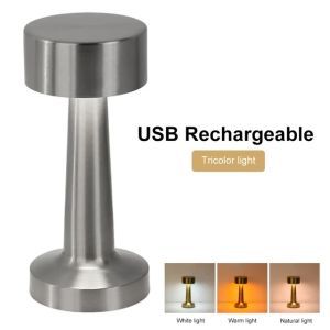 INEOO Rechargeable Led Night Light 3 Color Touch Table Lamp Creative Bedside Lights Outdoor Dining Written Lights Hotel Decor