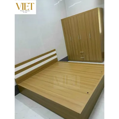 Giường gỗ cao cấp - Giường ngủ 1m21m41m61m8 có 2 hộc kéo