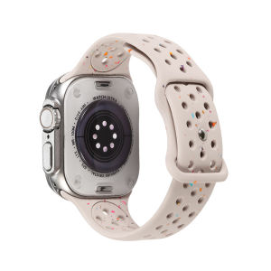 Silicone Strap for Apple Watch Band Ultra 2 Transparent Jelly Bracelet for iWatch Series 10 9 8 7 6 5 SE 4 3 Colour band