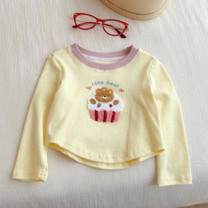 เสื้อยืดแขนยาวแฟชั่น เหมาะสำหรับเด็กหญิงเล็กๆ ใส่ในฤดูใบไม้ผลิและฤดูใบไม้ร่วง【Hippobaby】