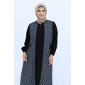 Shireen Abaya Hitam Layer Motif - Jetblack Premium Anggun dan Menawan. 