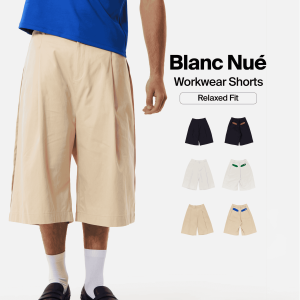 Blanc Nué The Workwear Utility Shorts (Multi-Pocket Relaxed Twill Shorts)