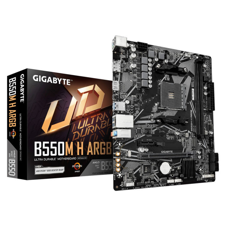 Gigabyte%20B550M%20H%20ARGB%20Motherboard%20AM4%20M-ATX%20DDR4%20RGB%20MB-GA-B550M-H-ARGB%20-%20Image%203
