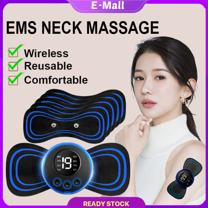 EMS Cervical Massage Stickers 8 Modes 19 Gears Cervical Massage Home ...