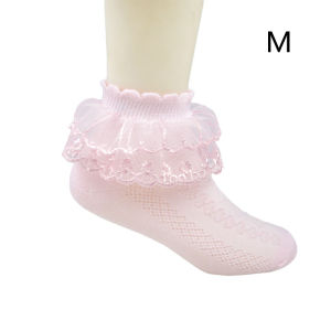 Baby Girl Breathable Ankle Lace Ruffle Socks White Dance Girls Socks Spring And Autumn Thin Section Summer Mesh Socks Princess Primary School Children Lace Socks (White)