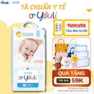 Tã Chuẩn Y Tế Dr Youli - Kháng Khuẩn Dịu Da An Toàn Cho bé từ 4kg đến 17kg