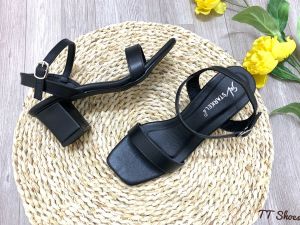 Sandal Cao Gót 5 Cm Da Mờ TT Shoes Mũi Vuông SON02