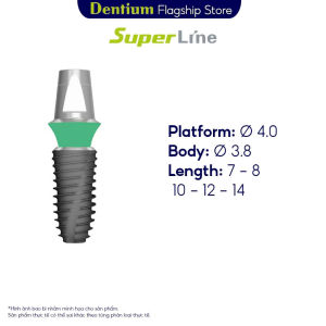 Trụ Răng Implant Dentium SuperLine Ø 4.0mm (Chiều Dài 7mm - 14mm) - Chính Hãng