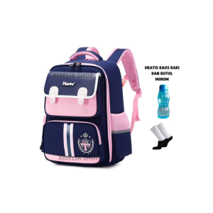 ARMELIA SHOP Ransel Kapasitas Besar Ritsleting Tas Sekolah untuk Anak Perempuan
