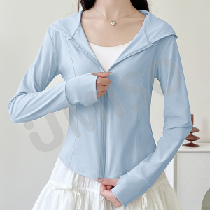 UMISO UV Sun Protection Clothing Women Zip Hoodie Long Sleeve Outdoor Clothes Fishing Hiking Jacket