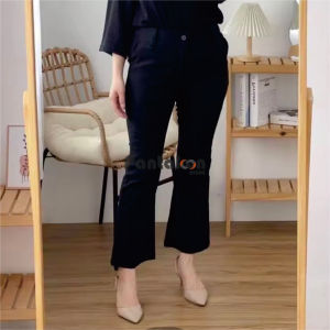 Celana Cutbray Basic Pants Resleting Twill Stretch Combed