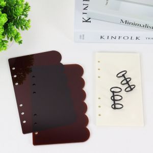 UNDATA A6 Binder Notebook Set Petal Edge Acrylic Cover Detachable DIY Journal Planner Durable Blank Refill Paper Loose-leaf Notebook Scrapbooking/Daily Notes