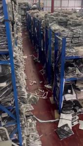 2023 New Jeans Womens Spring and Summer R Hot Girl Niche Design Irregular Slit Slightly Flared Long Pants