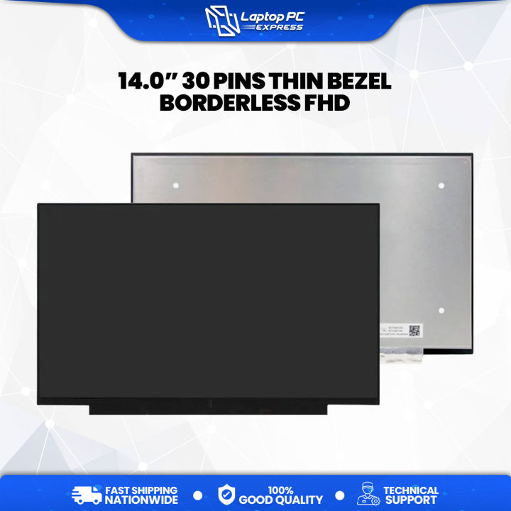 Écran LCD LED 14" Full HD 1920x1080 - Compatible N140HCA-E5B Rev.C1, 30 Broches, Sans Fixations - Neuf Sous Emballage D'origine