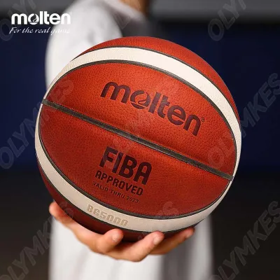 SJAV SPORTS Molten BG4500 Basketball Ball FIBA Size 7 PU Leather Thermal Bonded Anti-Slip Material Basketball Ball Official Match Indoor Outdoor Basketball Training Equipment With Free Gifts