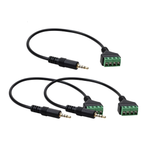 4 cực Stereo TRRS Nam đến 4 thiết bị đầu cuối khối Adapter Cáp phích cắm và chơi 12inch không hàn yêu cầu