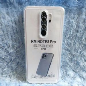 Softcase Casing Xiaomi Redmi NOTE 8 PRO Silikon Case Selikon Clear Bening Transparan Pelindung Belakang HP+Camera Space