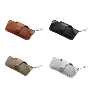Multiuse PU Leather Glasses Holder for Everyday Use with Flock Inner Layer for Lens Protections Various Type Glasses