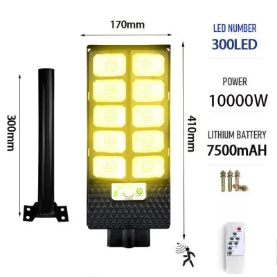 Lampu 15000W Solar Light Outdoor Waterproof Street Llight LED Solar Street Light Super Bright Outdoor Human Body Induction Motion Sensor Solar Wall Lights 太阳能户外灯